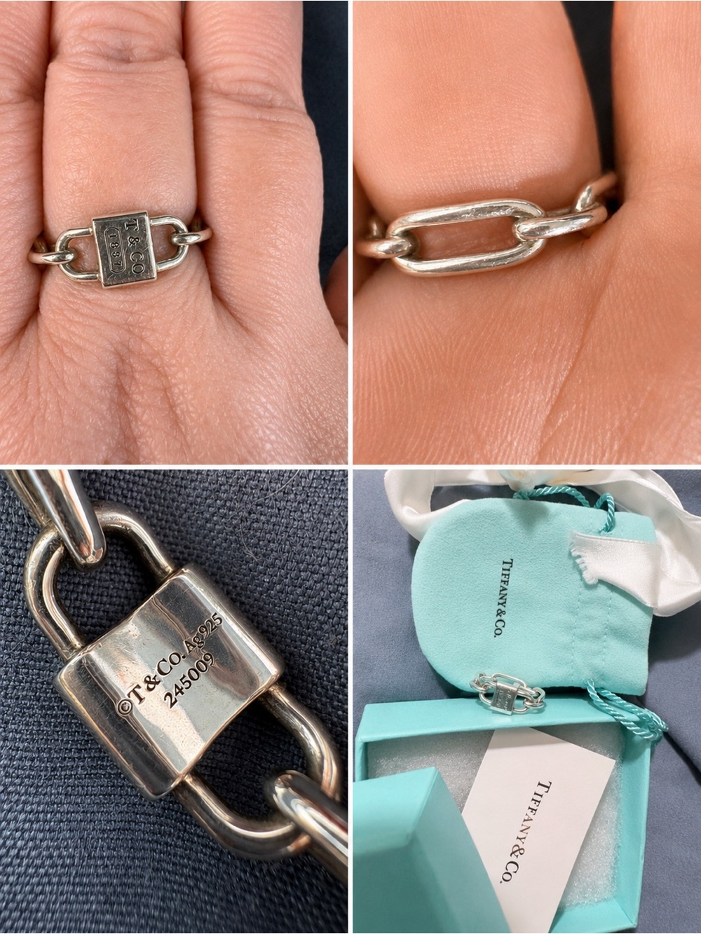 Tiffany & Co. Mini Lock Ring SIZE 10